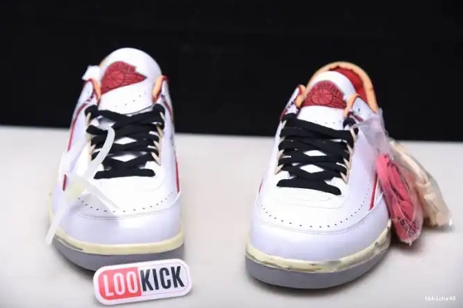 Reps TBkick DJ4375-106 Off-White 2 Low Retro White Red SP Jordan 0407
